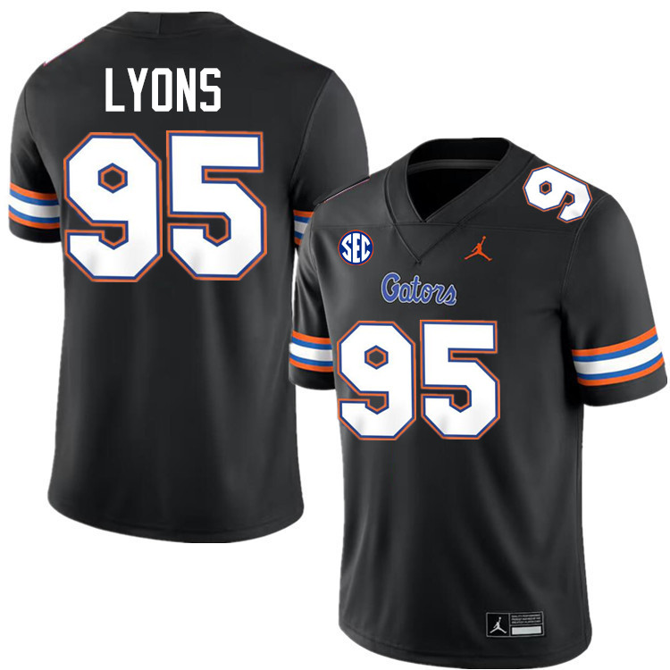 #95 Jamari Lyons Gators Jersey,Florida Gators College Football Jerseys Stitched-Black